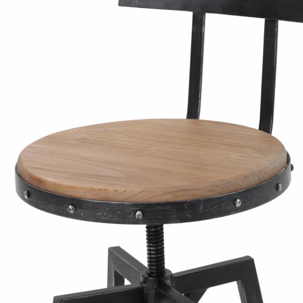 Bar Chair: Black Brush Bar Stool