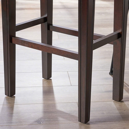 Bar Stool Backless Bar Stools, 2-Pcs Set, Brown 