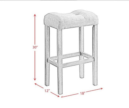 Bar Stool Backless Saddle Seat Bar Stools 29 Heigh, Grey