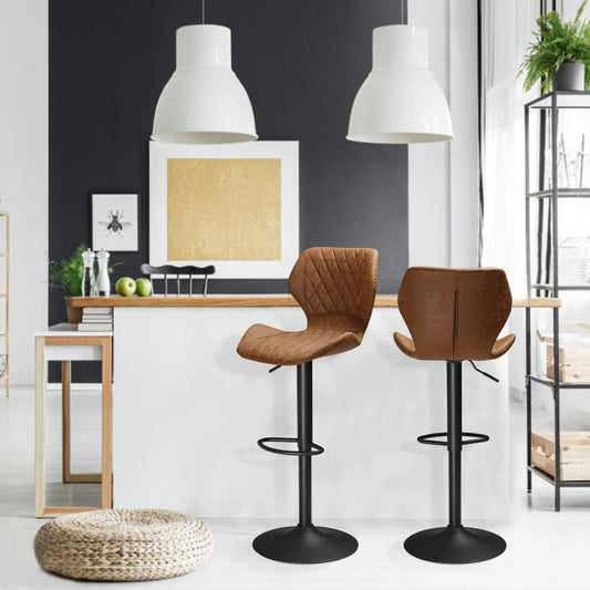 Bar Stool: Counter Height Leatherette Bar Stools Adjustable Height 