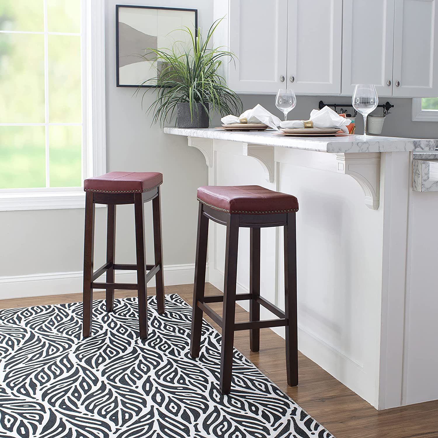 Bar Stool: Counter Stool, Black, 26" x 18" x 12.75"