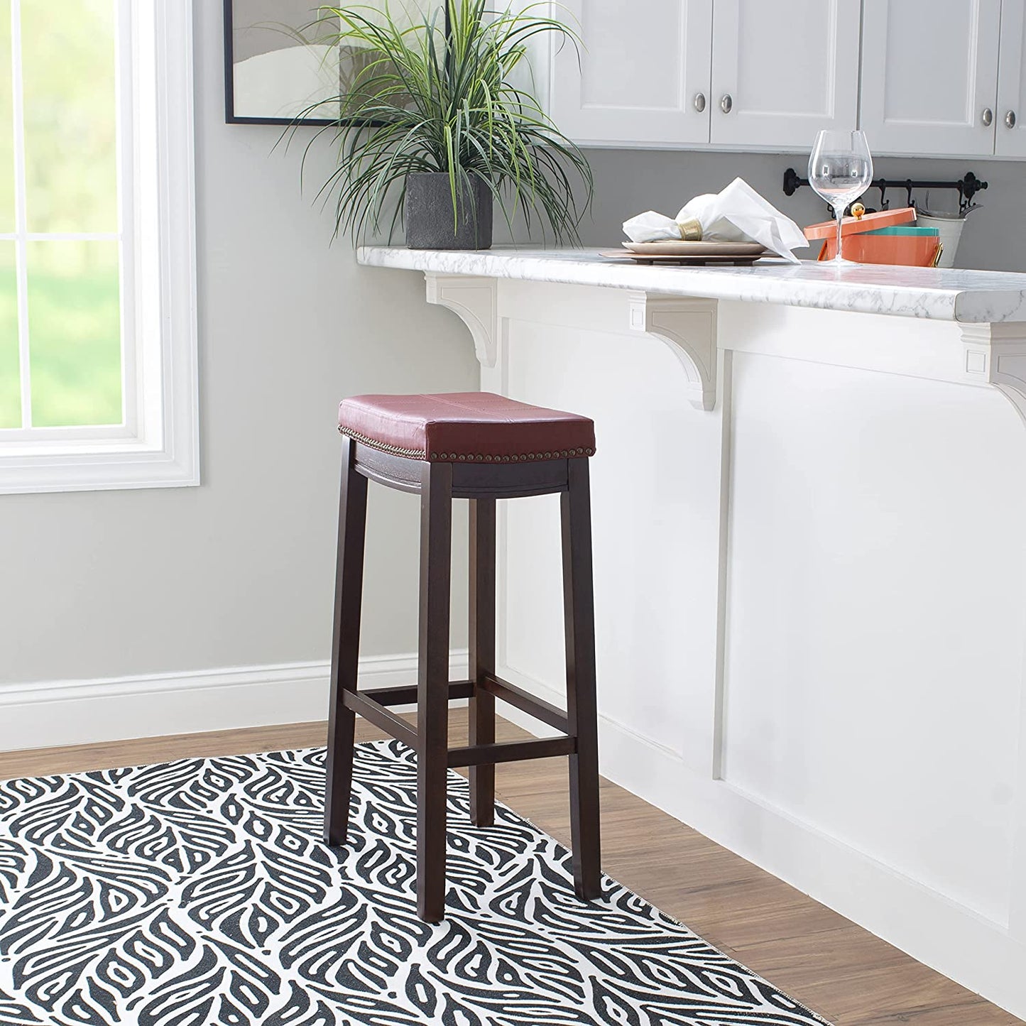 Bar Stool: Counter Stool, Black, 26" x 18" x 12.75"