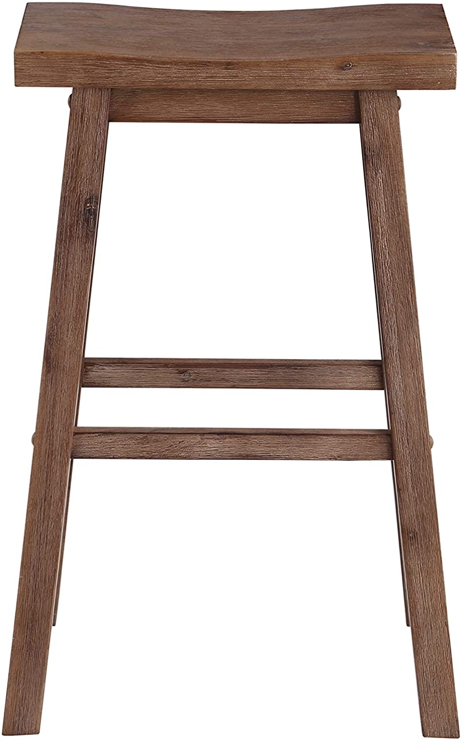 Bar Stool Height Saddle Stool, 29-Inch, Barn wood 