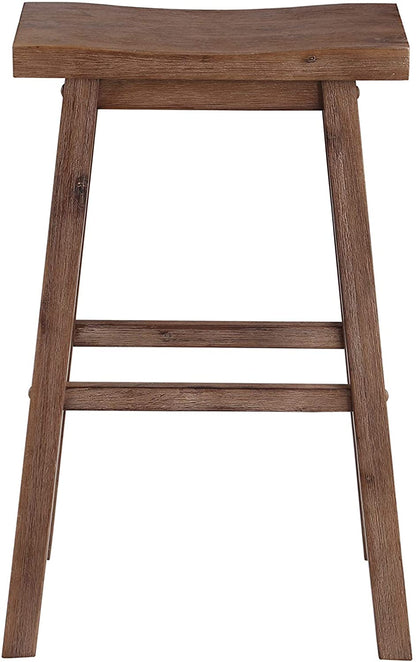 Bar Stool Height Saddle Stool, 29-Inch, Barn wood 