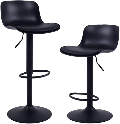 Bar Stool: High Bar stools for Bar Counter, Kitchen and Home (Set of 2, Black)