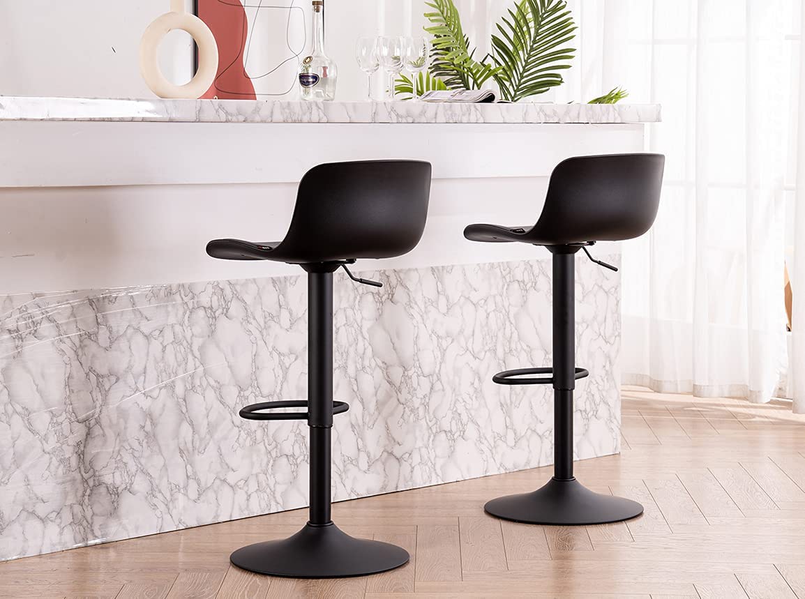 Bar Stool: High Bar stools for Bar Counter, Kitchen and Home (Set of 2, Black)