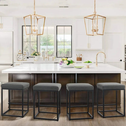 Bar Stool: Kitchen Counter Backless Industrial Stool Modern