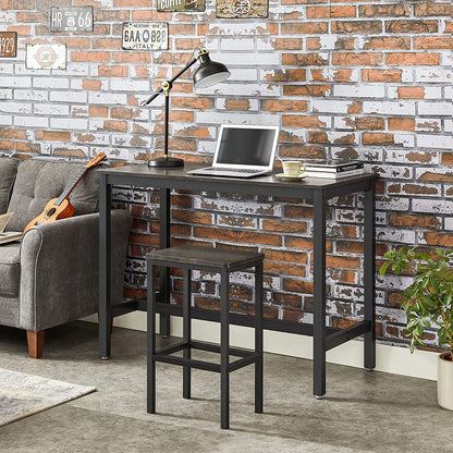 Bar Stool: Living Room, Party Room, Charcoal Gray and Black