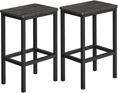 Bar Stool: Living Room, Party Room, Charcoal Gray and Black