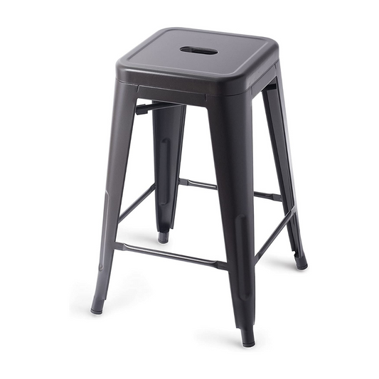 Bar Stool Metal Bar Stools - 24-Inch, Black