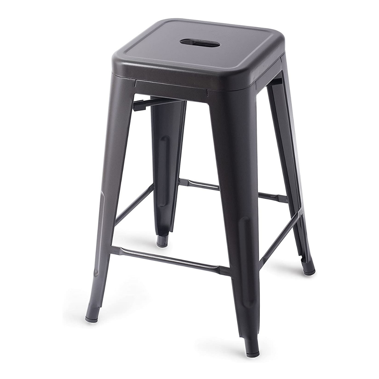 Bar Stool Metal Bar Stools - 24-Inch, Black