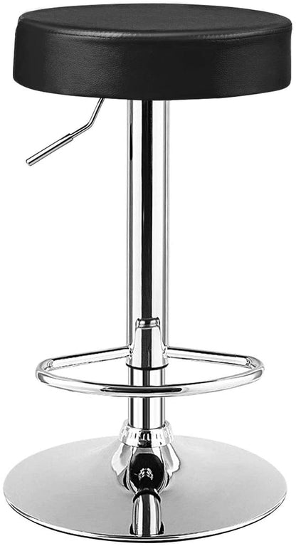 Bar Stool Metal Frame for Kitchen Dining Living Bistro Pub (Black, 1 pc)