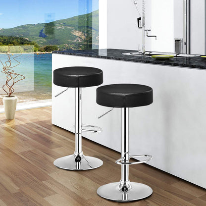 Bar Stool Metal Frame for Kitchen Dining Living Bistro Pub (Black, 1 pc)