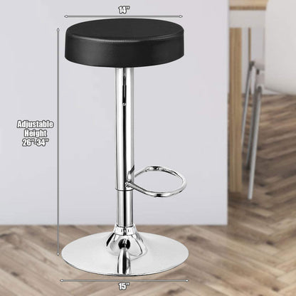 Bar Stool Metal Frame for Kitchen Dining Living Bistro Pub (Black, 1 pc)