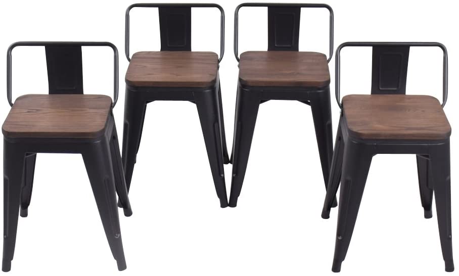 Bar Stool Modern Barstools Industrial Bar Stools Set of 4