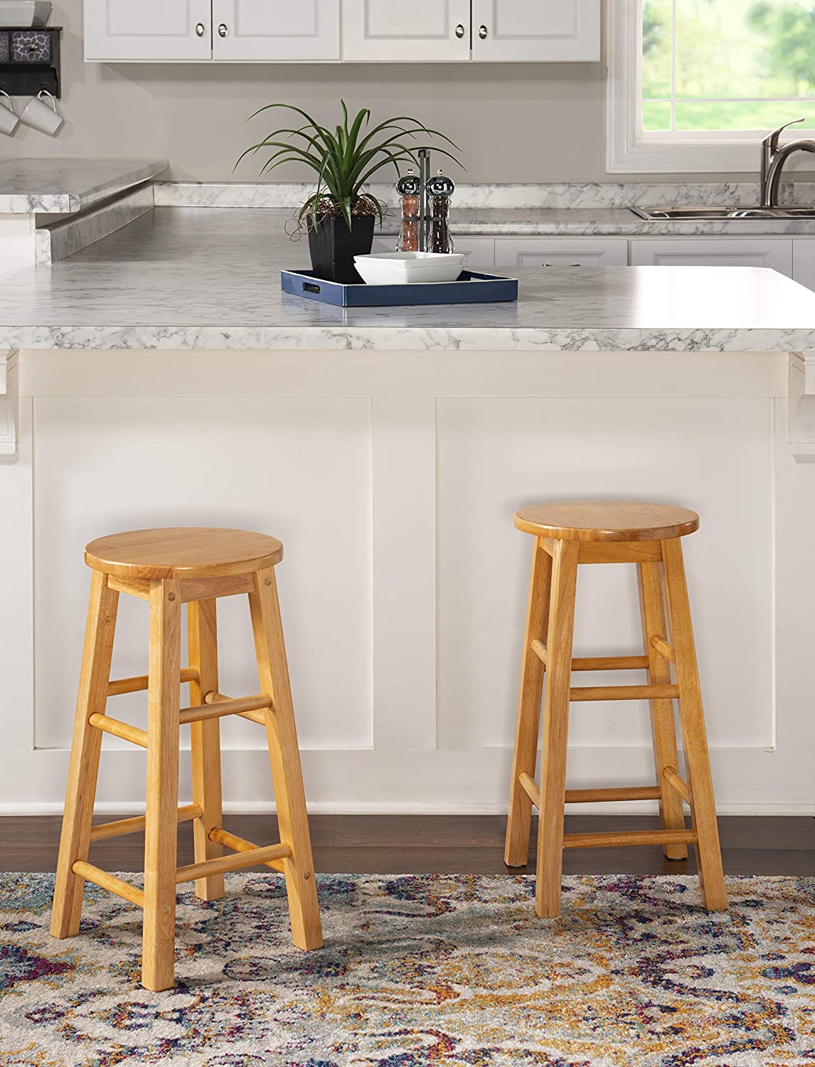 Bar Stool: Round Seat, 24-Inch