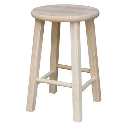 Bar Stool Round Top Stool, Unfinished