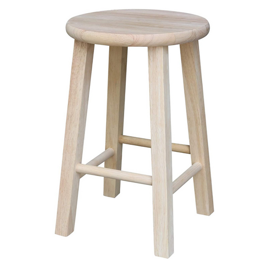 Bar Stool Round Top Stool, Unfinished