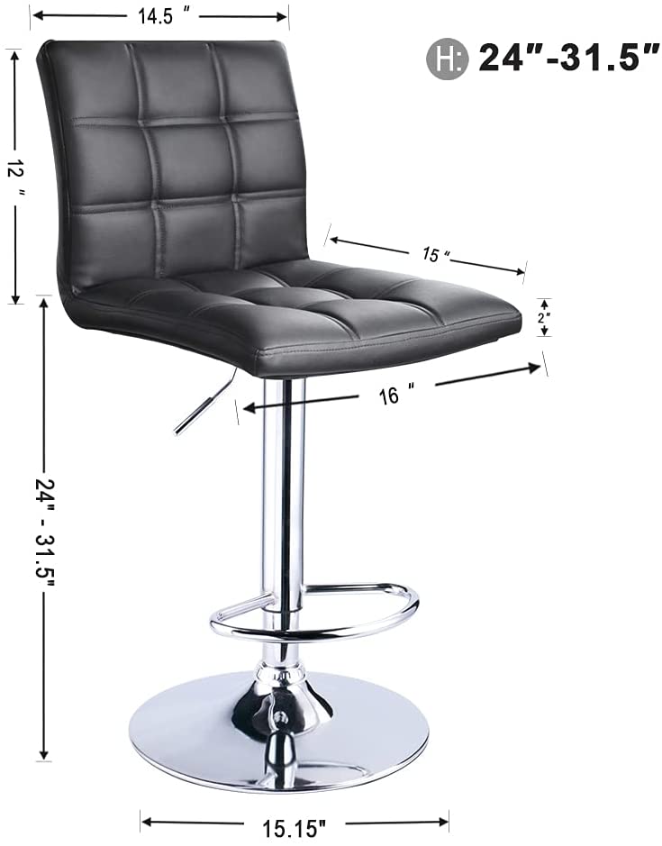 Bar Stool: Set of 2,Counter Height Swivel Stool by Leopard