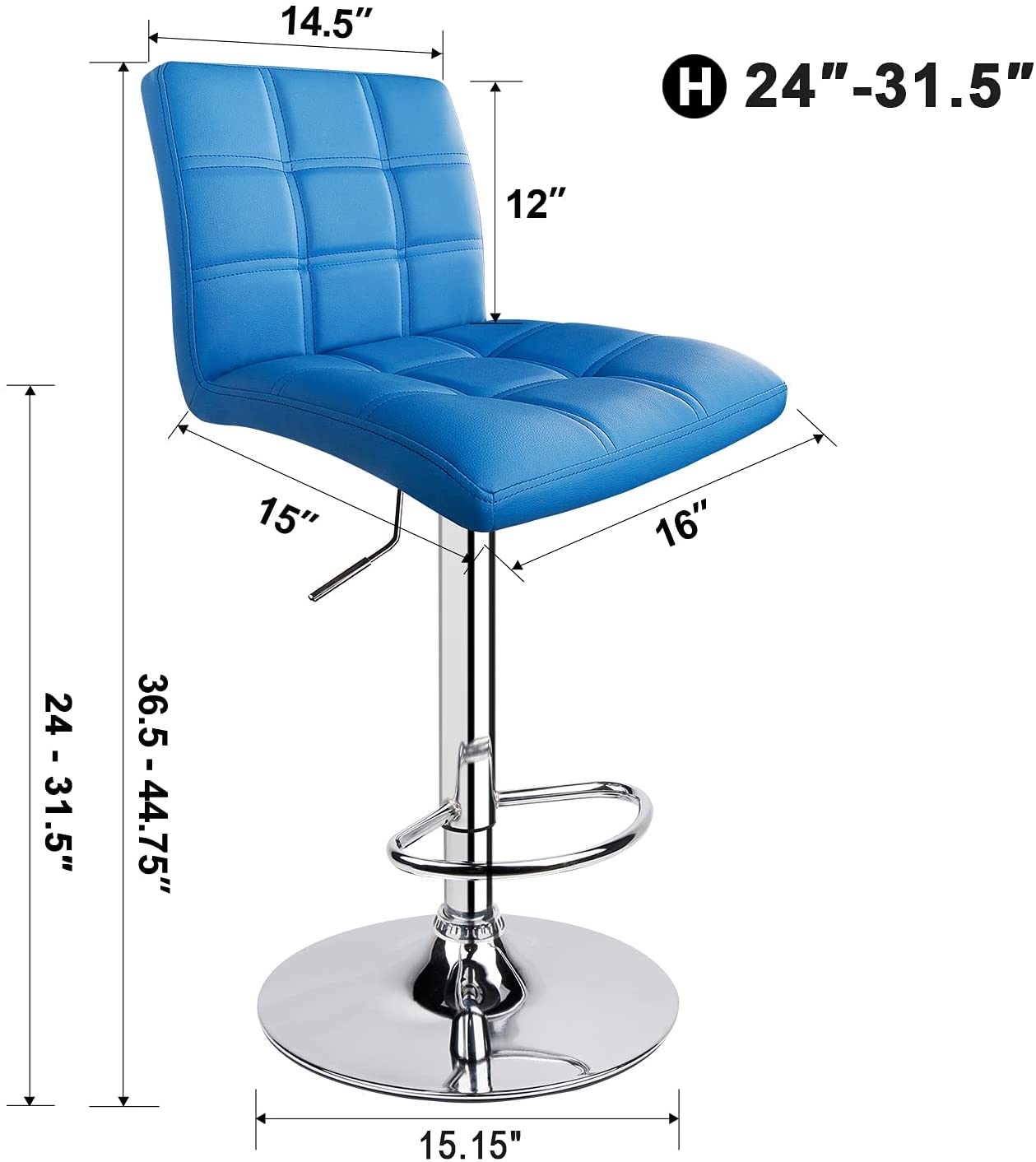 Bar Stool: Set of 2,Counter Height Swivel Stool by Leopard