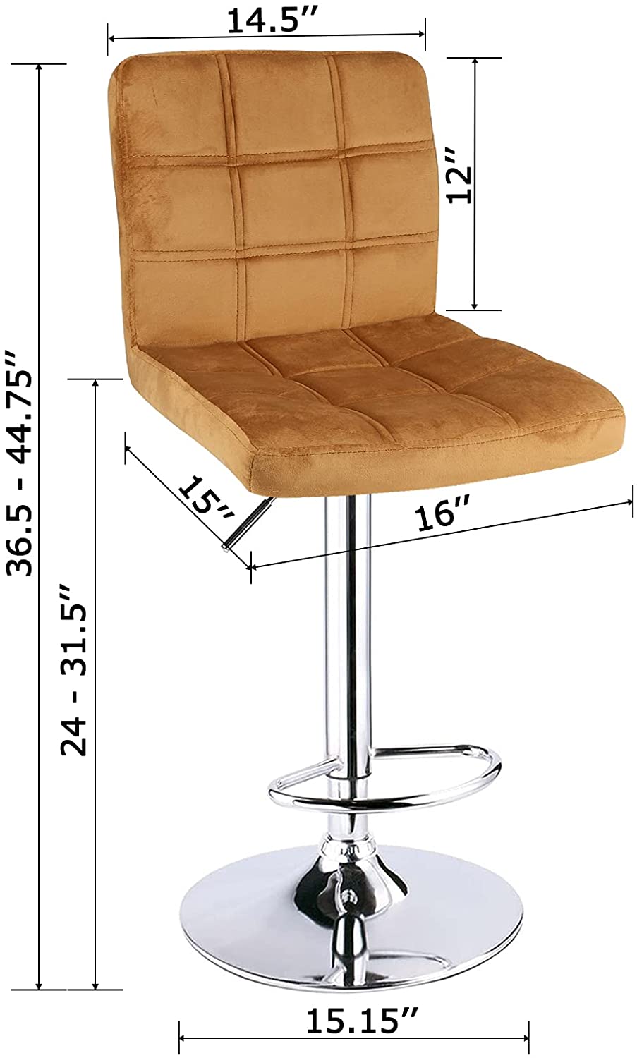 Bar Stool: Set of 2,Counter Height Swivel Stool by Leopard
