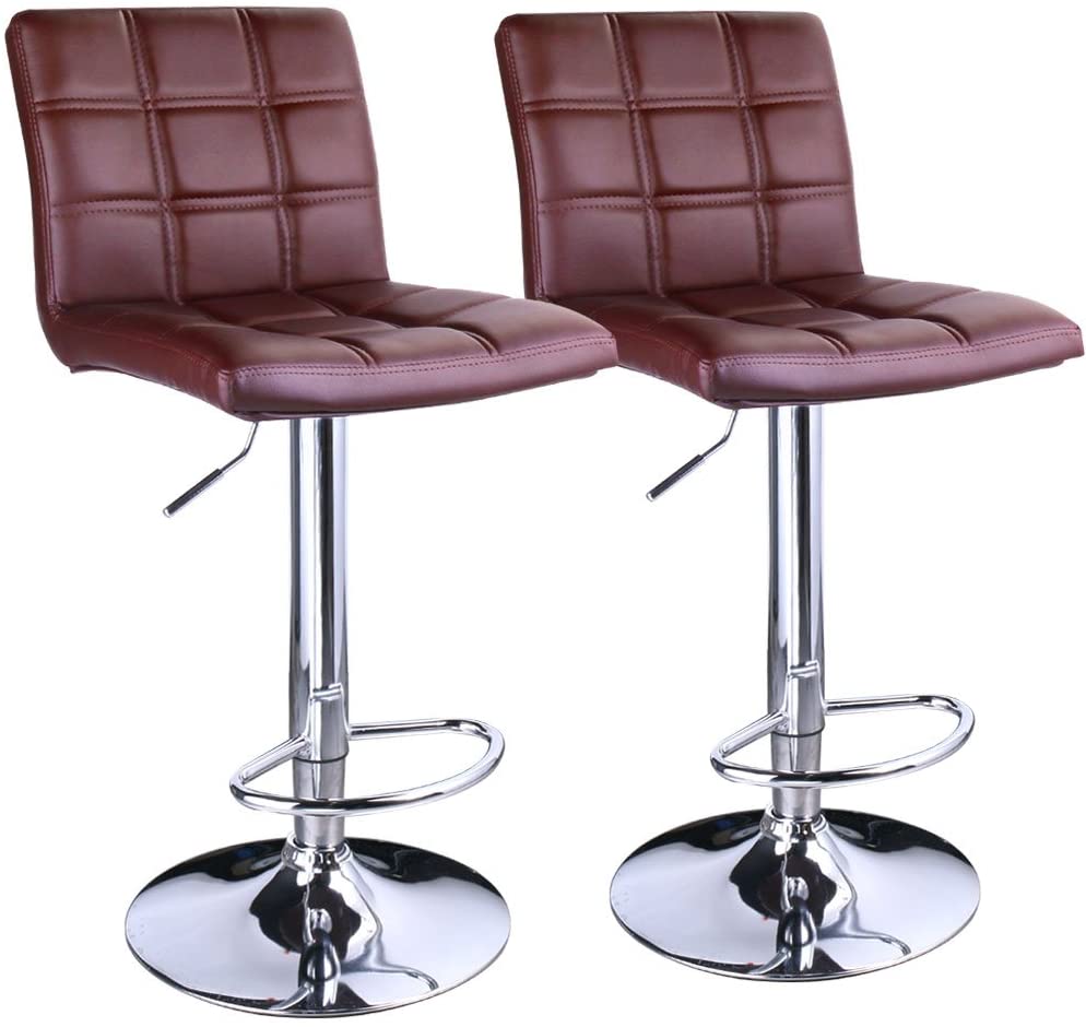 Bar Stool: Set of 2,Counter Height Swivel Stool by Leopard