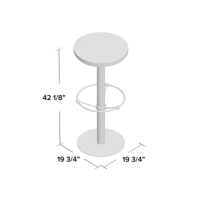 Bar Table: Bar Height 19.7'' Pedestal Pub Table