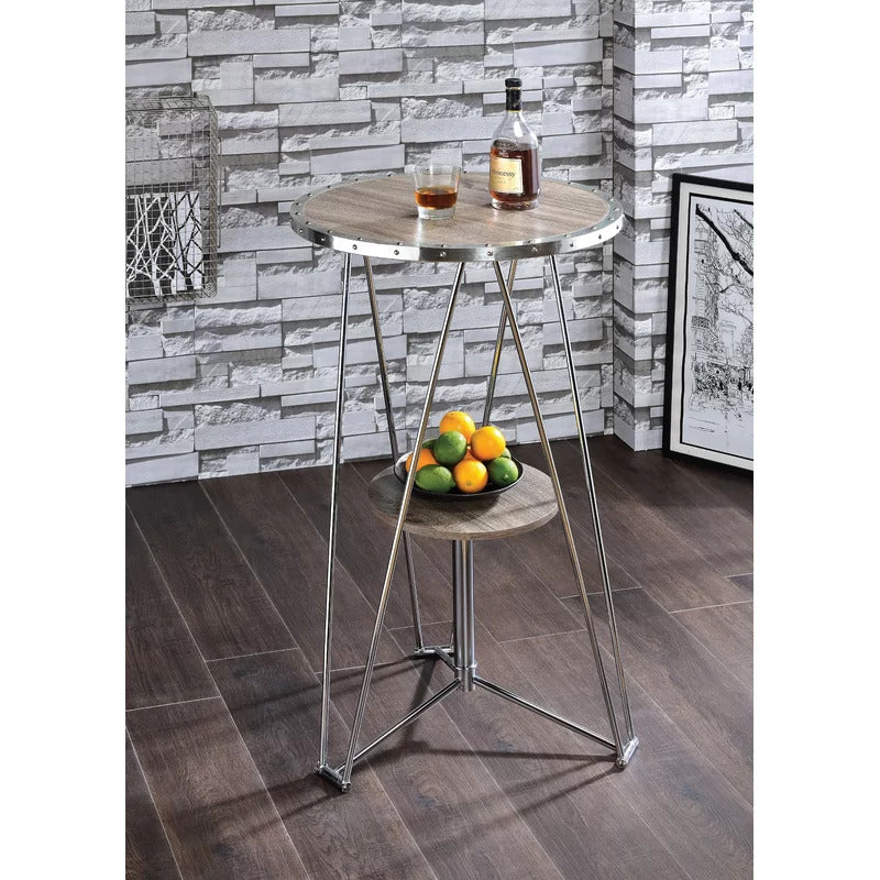 Bar Table: Bar Height 24'' Trestle Pub Table
