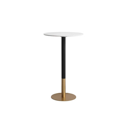 Bar Table: Counter Height 23.5'' Stone Iron Pedestal Pub Table