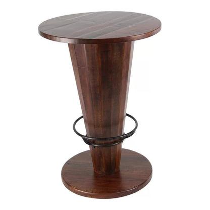Bar Table: Counter Height 28'' Solid Wood Pedestal Pub Table