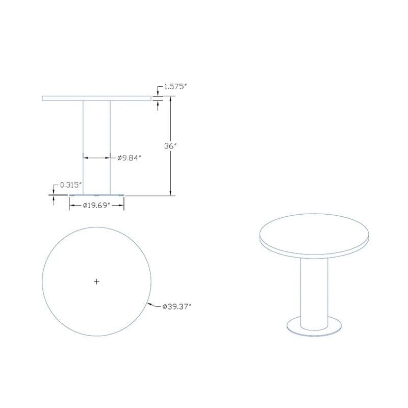 Bar Table: Counter Height Pub Table