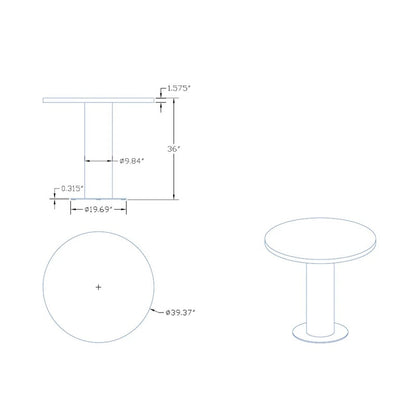 Bar Table: Counter Height Pub Table