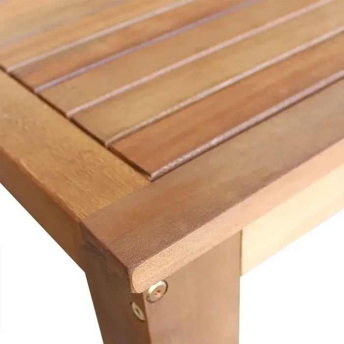 Bar Table Set: 2 - Person Bar Height Acacia Solid Wood Bar Table Set