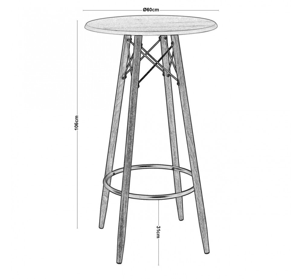 Bar Table Set: 2- Person Bar table and Chair