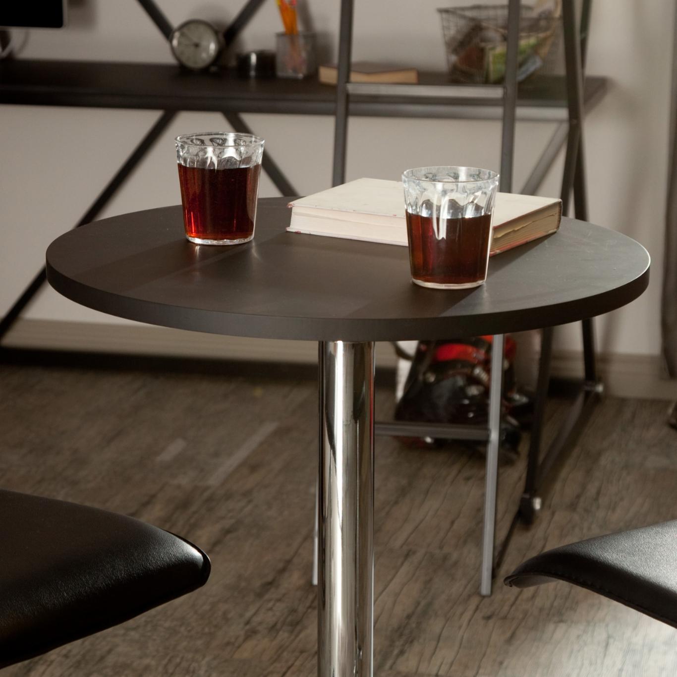 Bar Table Set: 3-Piece Adjustable Height Pub Set