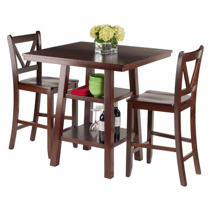 Bar Table Set: 3 Piece Counter Height Pub Set