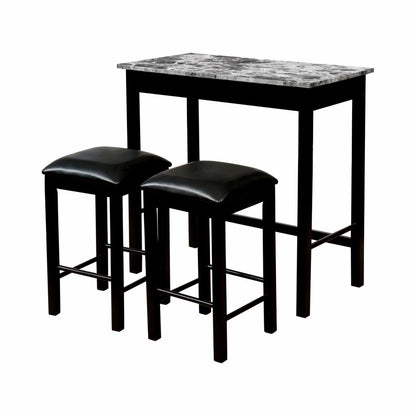 Bar Table Set: 3 Piece Counter Height Pub Table Set