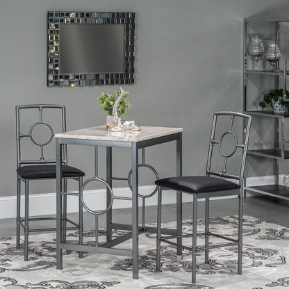 Bar Table Set: 3 Piece Counter Height Pub Table Set