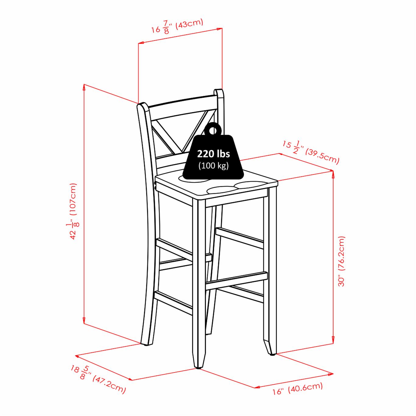Bar Table Set: 3 Piece Pub Set