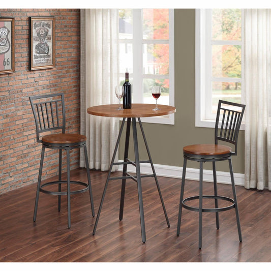 Bar Table Set: 3 Piece Pub Table Set