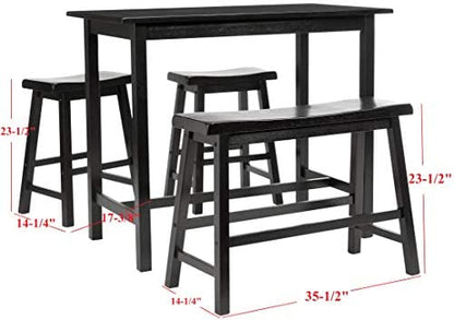 Bar Table Set: 4 Piece Pub Table Set
