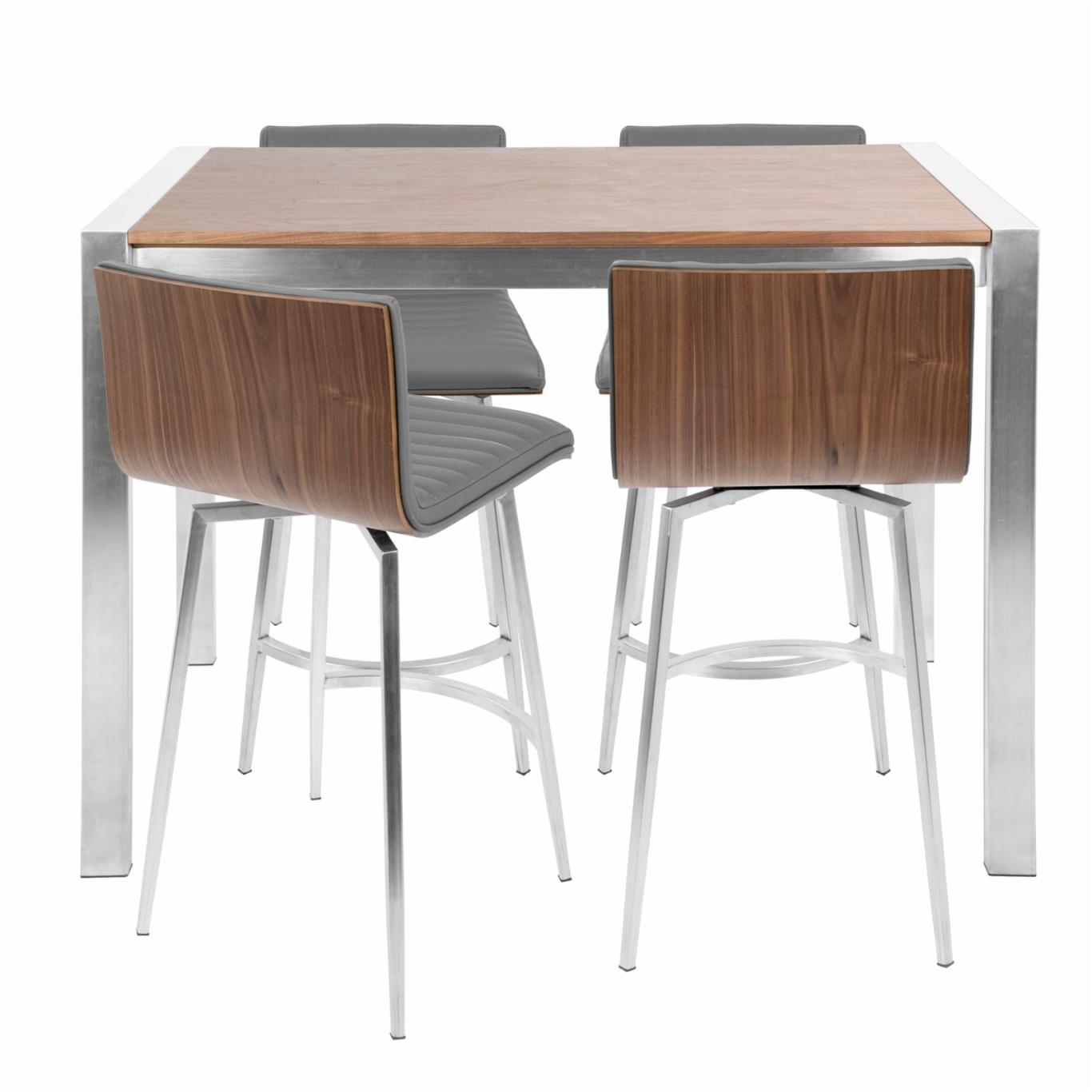 Bar Table Set: 5 Piece Counter Pub Table Set