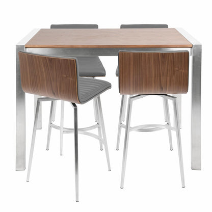 Bar Table Set: 5 Piece Counter Pub Table Set