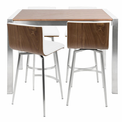 Bar Table Set: 5 Piece Counter Pub Table Set