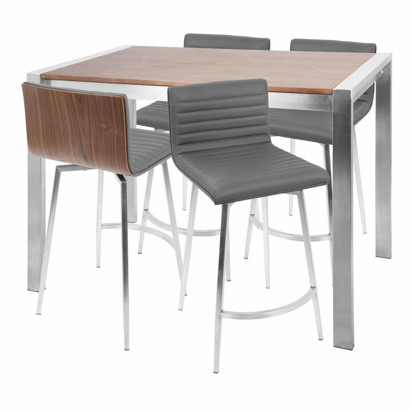 Bar Table Set: 5 Piece Counter Pub Table Set