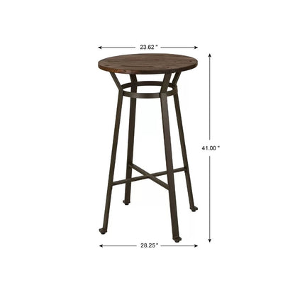 Bar Table Set: Bar Height 23.62'' Iron Pub Set