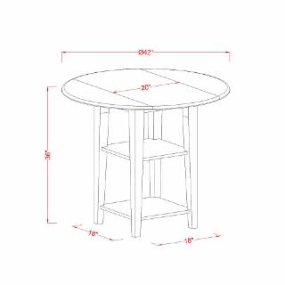 Bar Table Set Bar Height Drop Leaf Solid Wood Bar Set