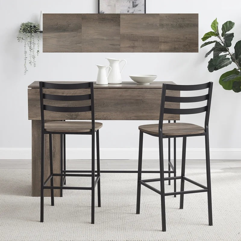 Bar Table Set: Counter Height Drop Leaf Pub Set