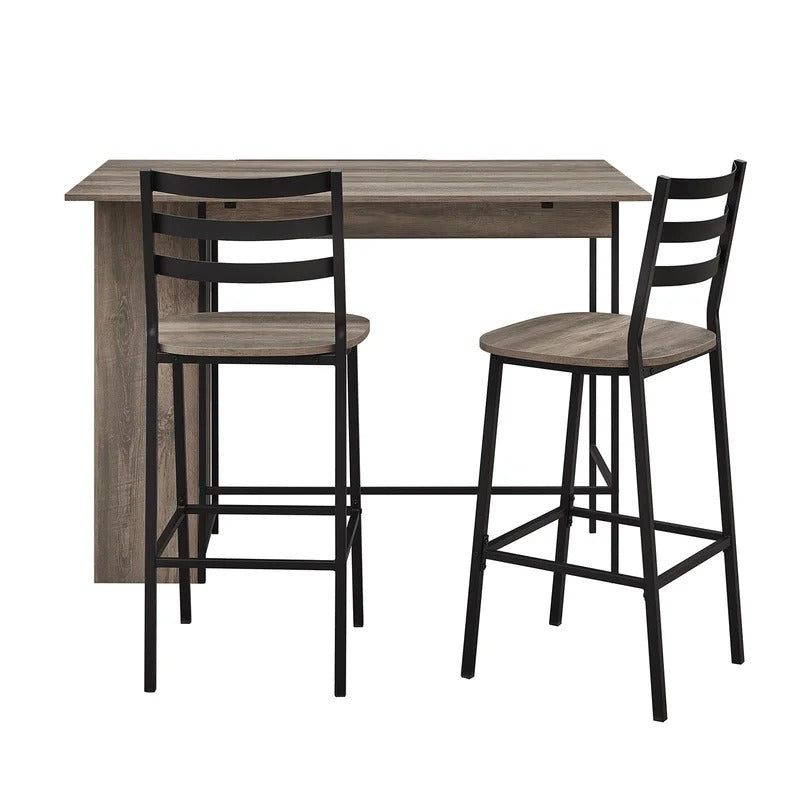 Bar Table Set: Counter Height Drop Leaf Pub Set