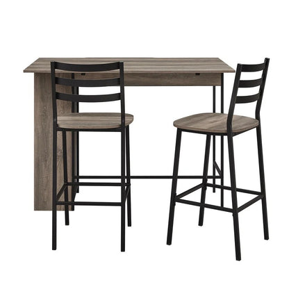Bar Table Set: Counter Height Drop Leaf Pub Set